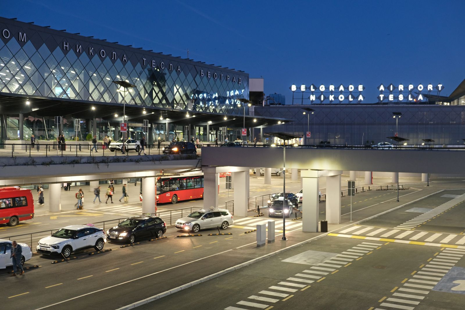 Terminal of Belgrade Nikola Tesla Airport, the gateway near the Expo 2027 site in Surcin